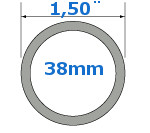 Simons universele uitlaatdelen met buisdiameter van 38mm uitwendig (1,5")